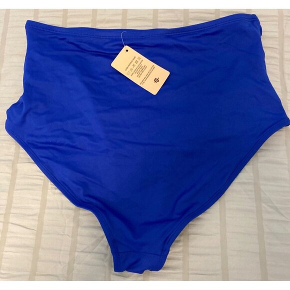 Popilush Shapewear Ruched High-Waist Sculpting Bikini Bottom, Large, NEW - Picture 2 of 6